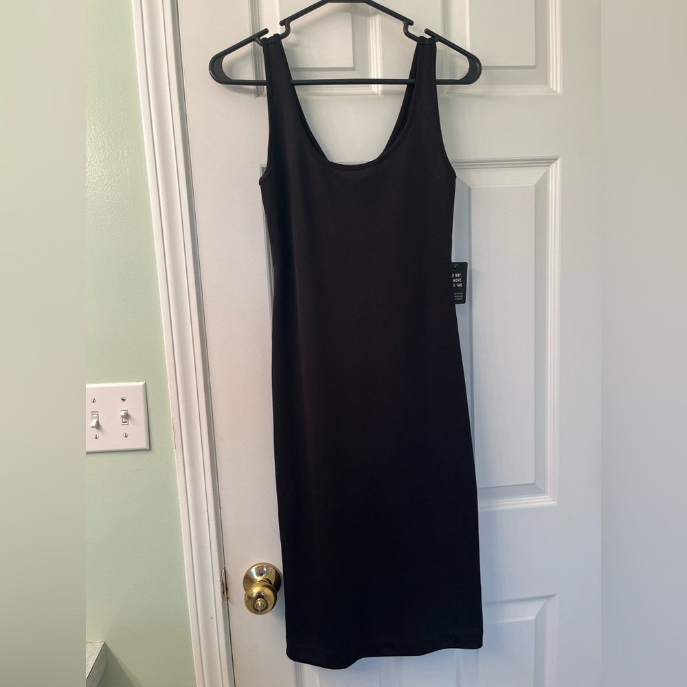 Express Black Dress, Body Contour, Knee Length Dress, Tank Top Dress